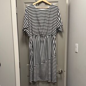 Black and White Striped Dress
